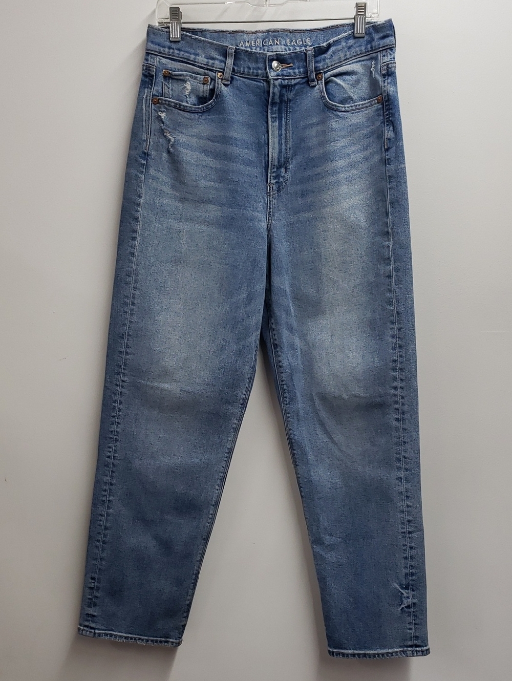 American Eagle Highest Rise Baggy Straight Jeans Women's 10 Short